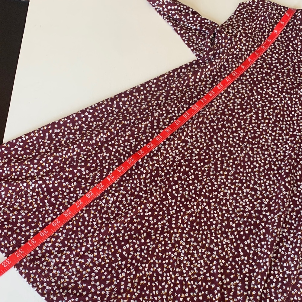 Loft Outlet Petite Maroon Swing Dress 3/4 sleeves size small - Picture 9 of 15